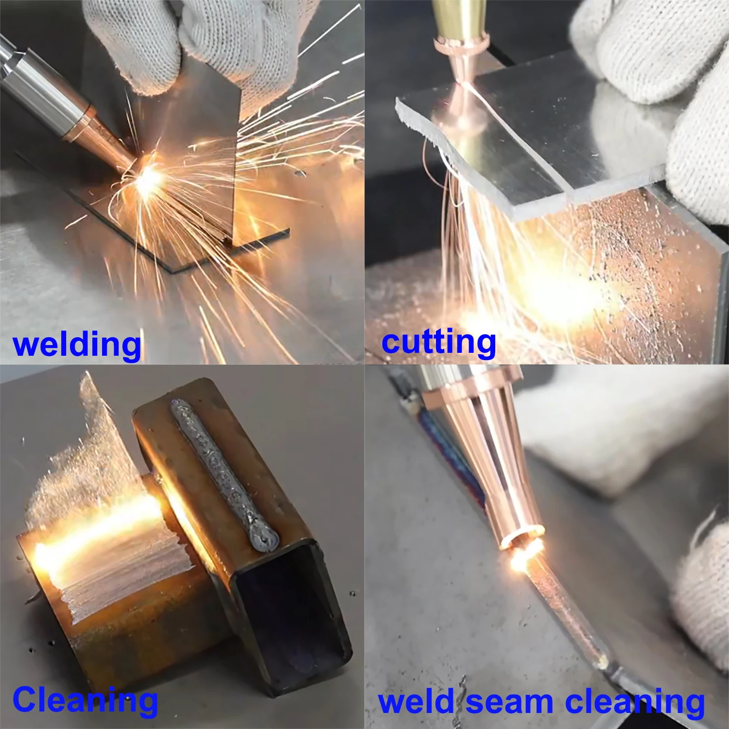 1500W 4 in 1 Fiber Laser Welding Cleaning Cutting Soldering Machine RECI Handheld Laser Welder for All Metal EU US Stock