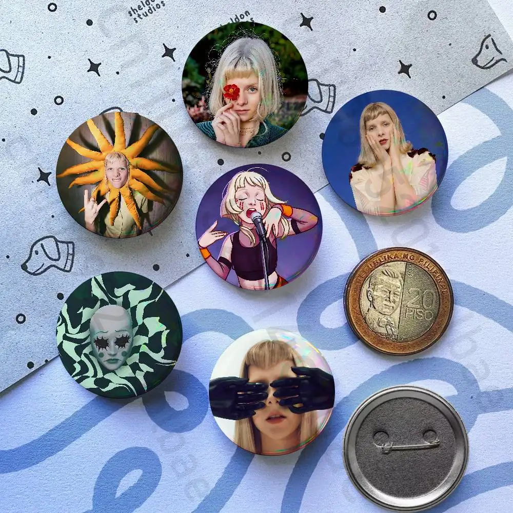 

A-aurora aksnes Pins 58mm Cute Cartoon Badge Handmade Brooches for Backpack Accessories Jewelry Gifts