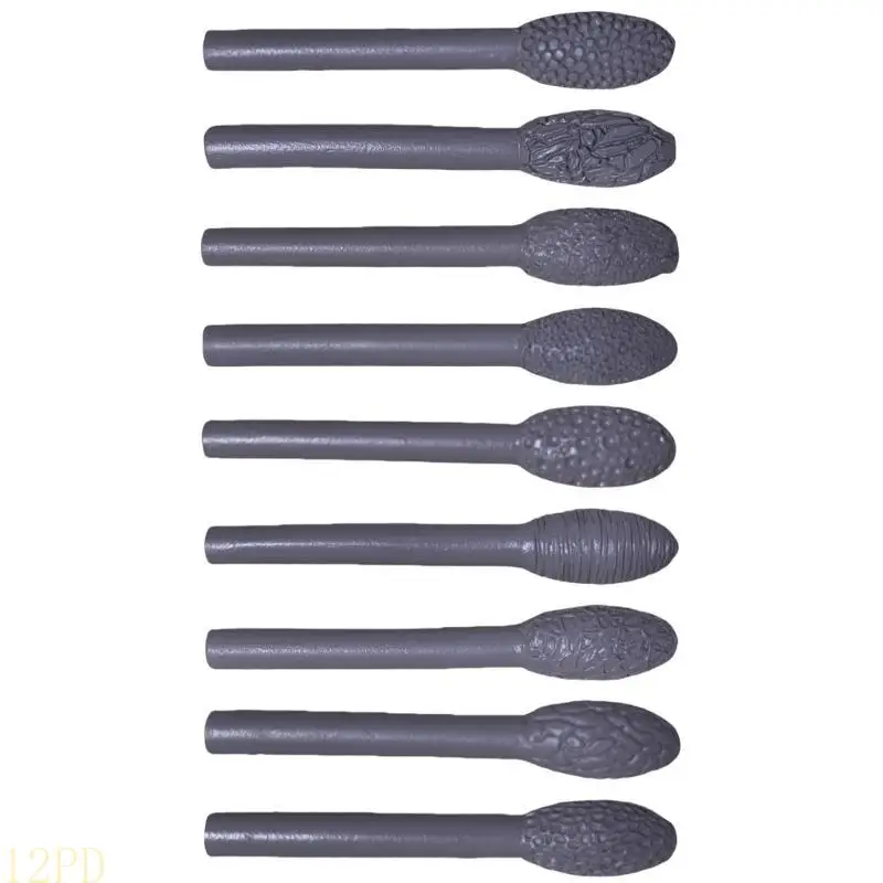 

12PD 9Pcs Oval Rollers Pottery Clay Sculpting Sticks Pottery Texture Tool