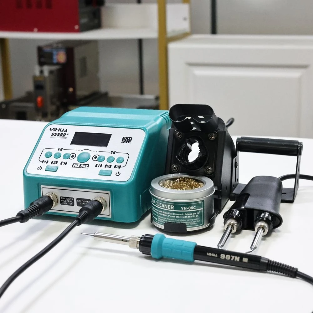 

YIHUA 938BD+ Digital Display Constant Temperature Two-in-one Hot air Gun Welding Station Anti-static Electric Soldering Iron
