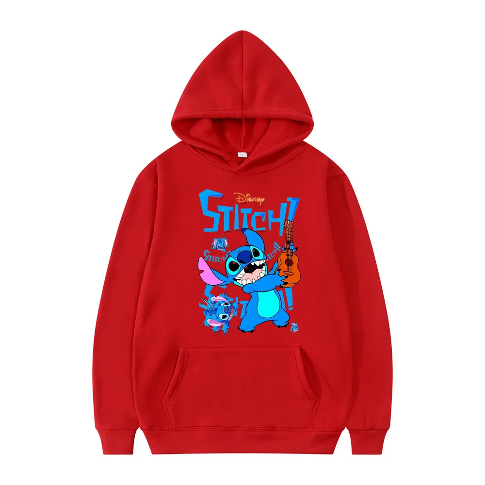 Hot Sale Stitch Disney Print Hoodies Fashion Casual Fleece Sweatshirt Boy Clothes Y2k Anime Hoodie Pullover Kids Clothes Girls