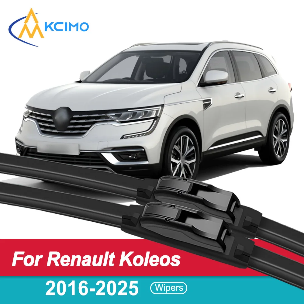 

2Pcs All-Season Rubber Wiper Blades for Renault Koleos HC 2016-2025 SUV Front Windscreen Wiper Pair Quick Release Clip