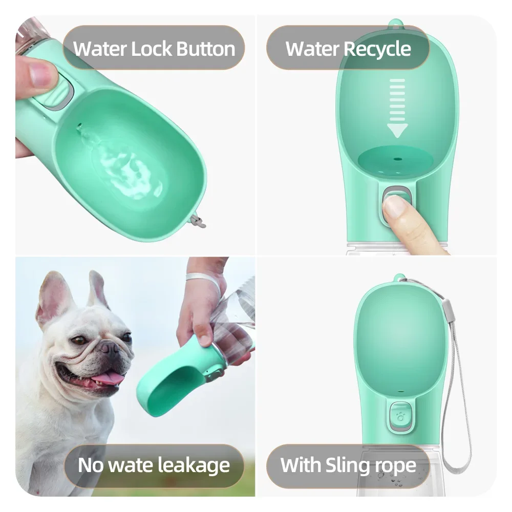 Dog Water BottleS For Pet Dogs Cats Water Feeder Bowls Outdoor Travel Leakproof Puppy Drinking Container Pug Chihuahua Labrador view 5