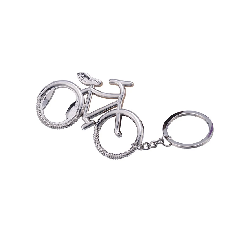 Creative Metal Beer Bottle Opener Fashion Cute Bike Bicycle Keychain Key Rings For Lover Biker Bottle Openers Men\'s Gift