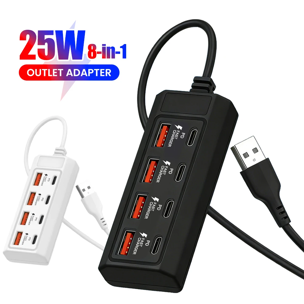 8 Ports 25W Power O…