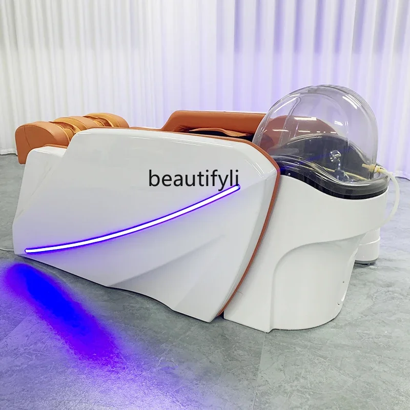 

High-end water circulation automatic massage shampoo bed barber shop intelligent heating head treatment bed53