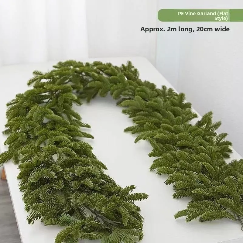 

Flocking Christmas Tree Branches Decoration Artificial Ivy Wreath Display Window Festive Accessories Christmas Decoration