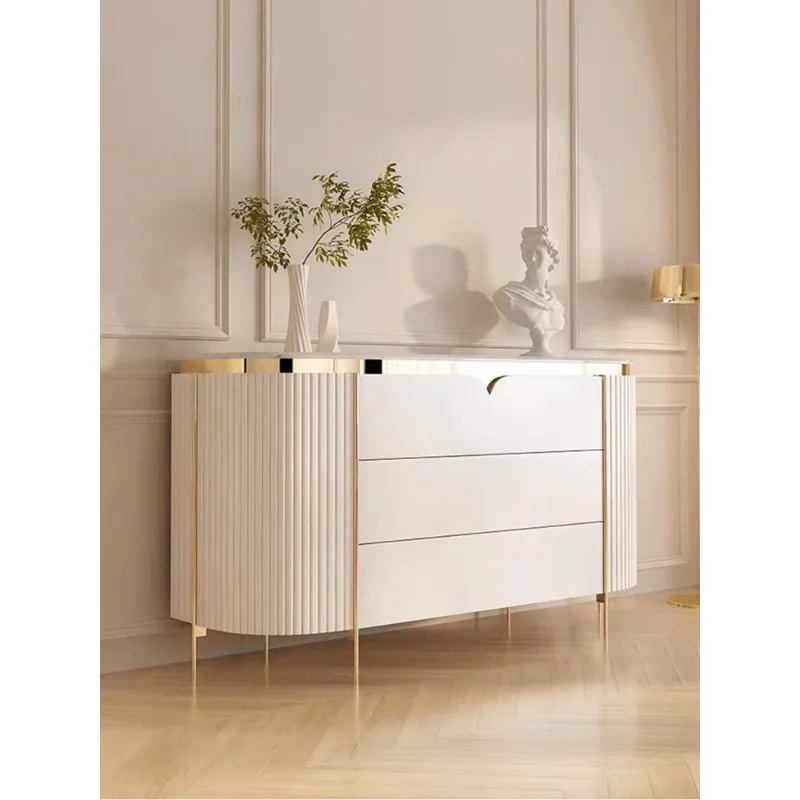 American solid wood six drawers modern minimalist shoe cabinets Italian decorative cabinets High-end paint light luxury wind