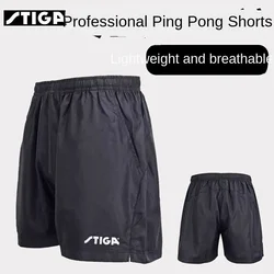 Authentic STIGA Table Tennis Jersey Summer Breathable Shorts and Shorts for Men and Women's Quick Drying