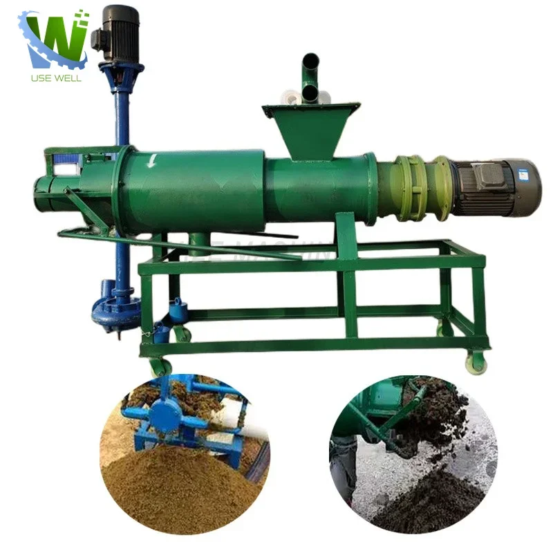 

Sludge dewatering machine animal waste chicken manure drying machine Wet dry kitchen waste solid liquid separator machine