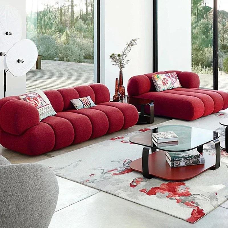 

Italian Simple Cloth Vintage Tire Sofa Living Room Sofa