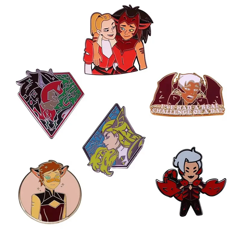 Anime She-Ra And The Princesses of Power Catra Adora Enamel Pins Cartoon Metal Brooch Badge Jewellery Backpack Accessory Gifts