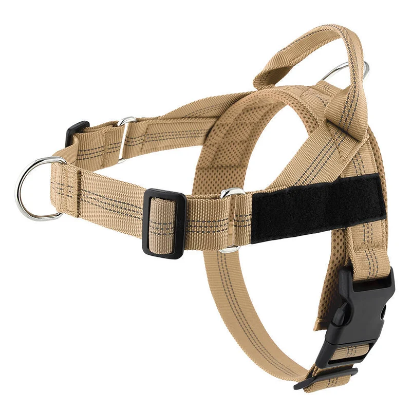 Coleira Peitoral Personalizada e Refletiva Anti-Puxão para Cães de Pequeno e Médio Porte, Lavável, Resistente a Explosões e Confortável._voghion.com