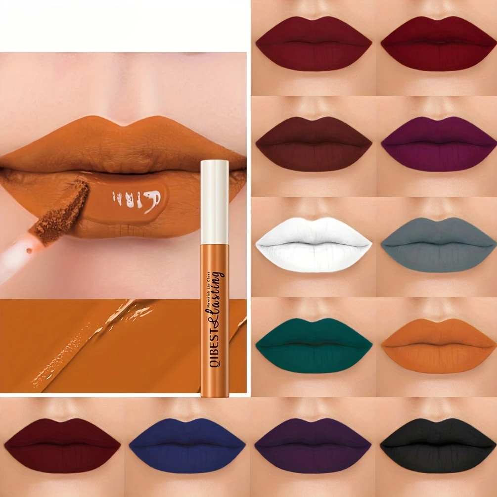 24 Colors Matte Lip Gloss, Long-Lasting, Smudge-Proof, Non-Sticky Lip Stain Valentine's Day Gifts, Ideal For Mardi Gras