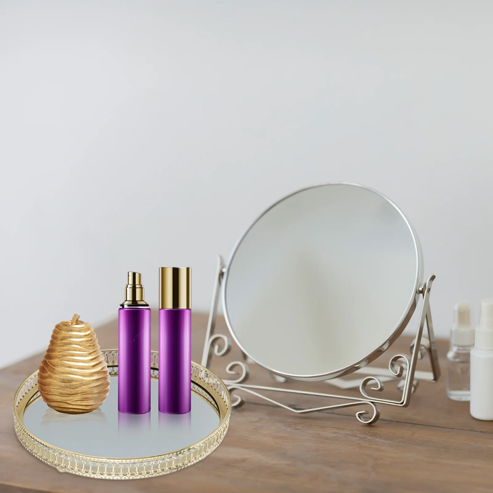 

1Pcs Multipurpose Glass Storage Plate Elegant Jewelry Holder with Mirror Finish Organizer for Holiday Parties Home