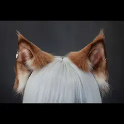 New Hand Made Work Cat Ears Hairhoop Small Lynx Black Brown Ears Headband Headwear For Game Party Christmas costume accessories