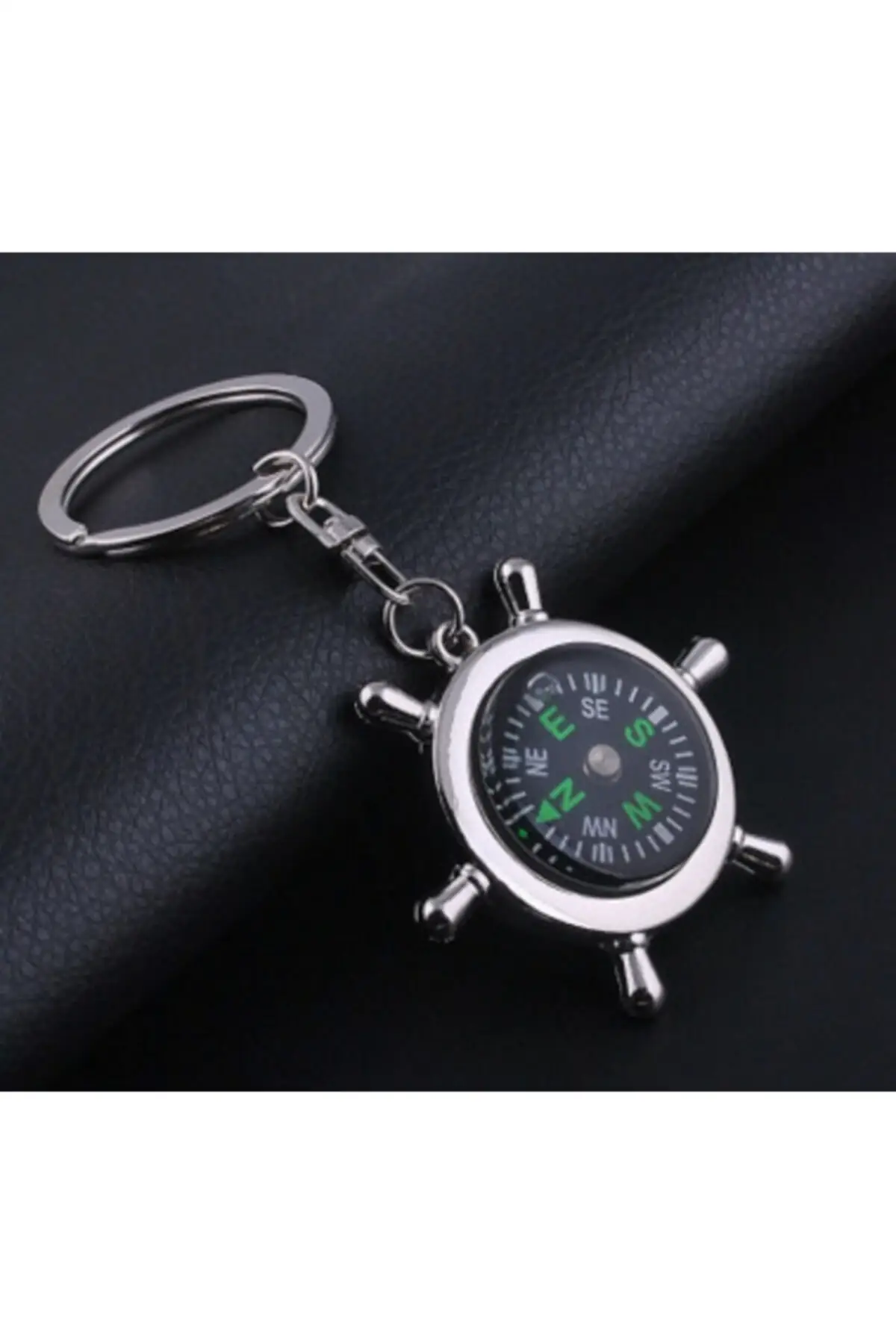 Helmsman Compass Polished Keychain Gift Products Home Car Keychain Design Products Bag Belt Accessory