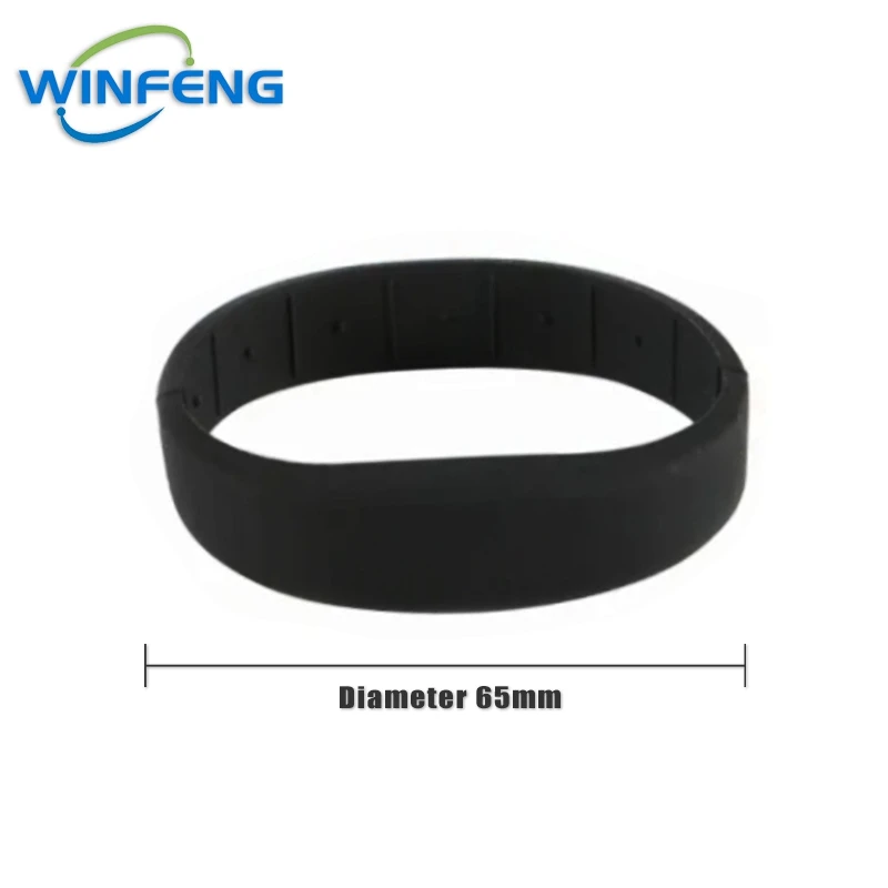 10Pcs/Lot 125KHz RFID Silicone Wristband Water-proof Black Men Women Proximity TK4100 EM4100 RFID Bracelet For Swimming Pool