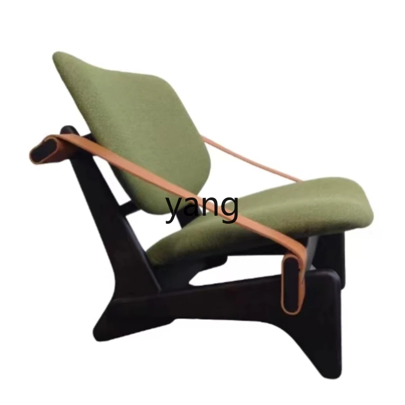 

Yjq Special-Shaped Retro Modern Chair Creative Trending Solid Wood Single Armrest Conference Chair