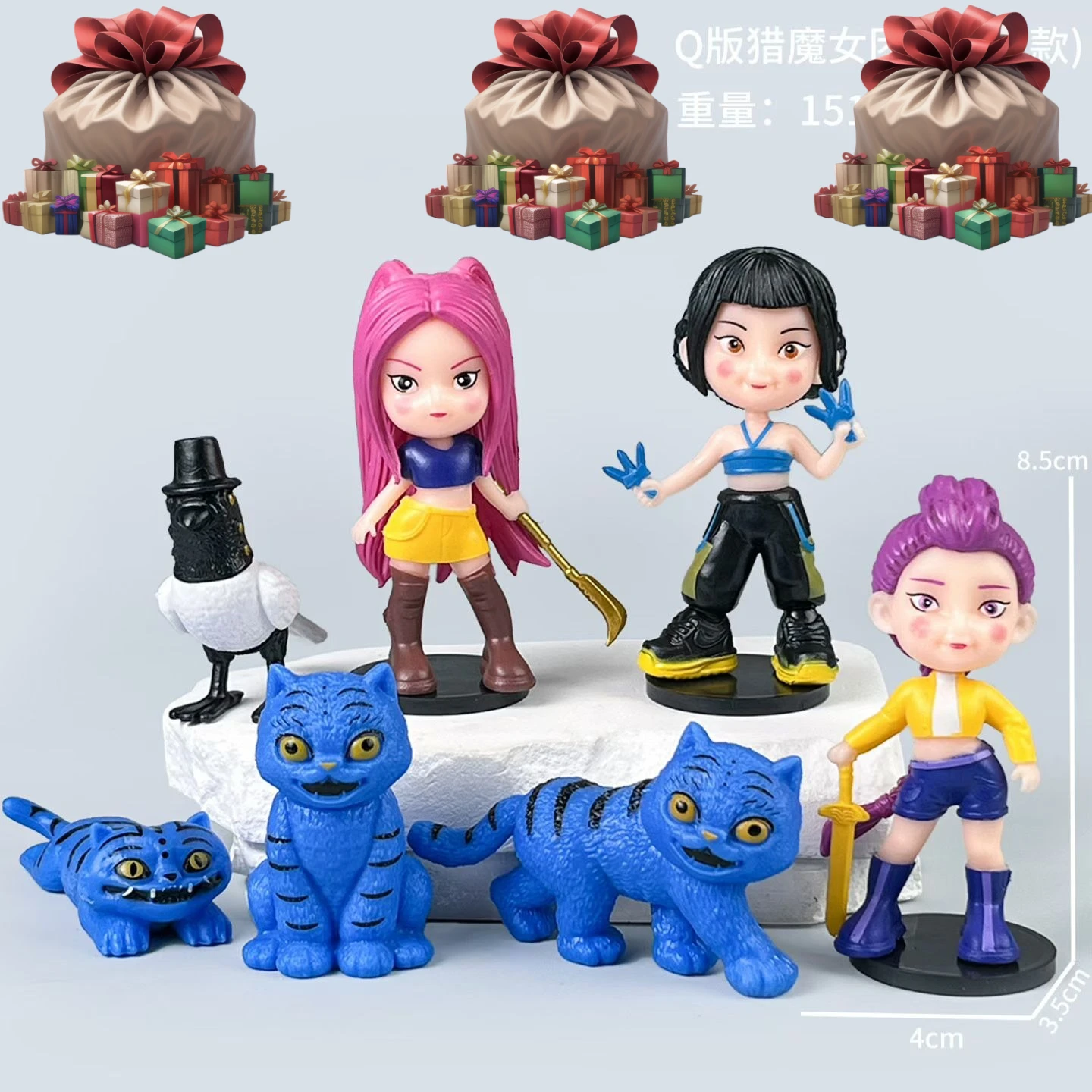 

24pcs/Set Kpop Demon Hunters Figure Toy Cartoon Rumi/Mira/Zoey Action Figure PVC Desktop Decoration Model Doll Toy Fans Gift