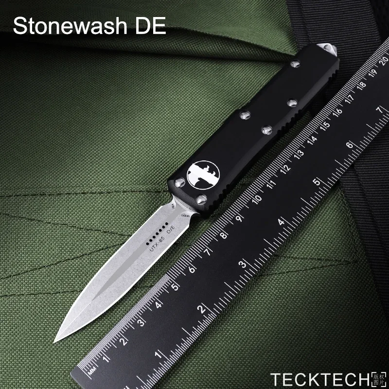 

High Ver UTX 85 Knives UTX85 UTX 85 MICRO ULTRA TECH Knife Ultratech D2 Stonewash Blade CNC EDC Combat Tactical Pocketknife