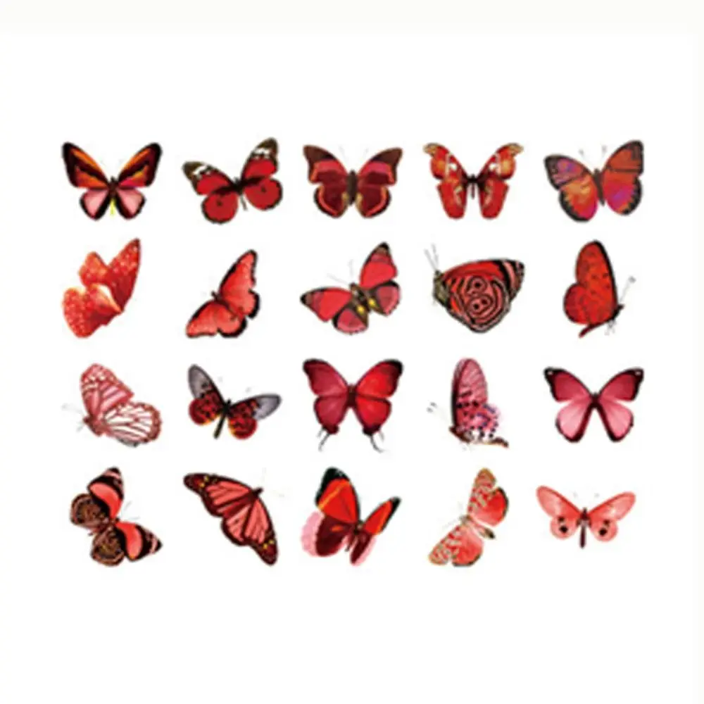 

40PCS Colorful Butterfly Scrapbook Sticker Vintage PVC Stationery Sticker INS Style Waterproof Mobile Sticker Scrapbooking