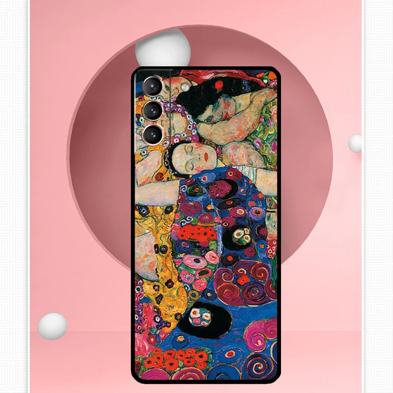 The Kiss Gustav Klimt Painting Case For Samsung Galaxy S24 S23 Ultra S22 S20 FE S21 FE Note 10 20 S8 S9 S10 Plus Cover