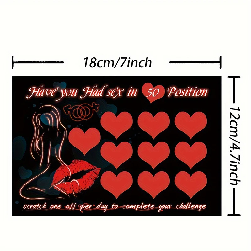5 pezzi Naughty Scratch Card da fare tra coppie coppie giochi camera da letto gratta e vinci Poster date Scratch Off List