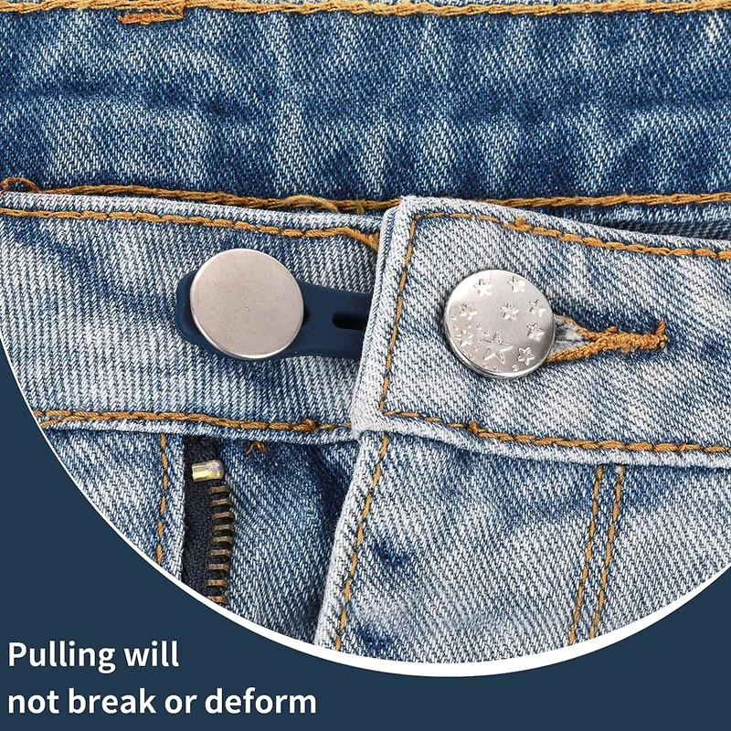 New 10/5/1PC Metal Button Extender For Pants Jeans Free Sewing Adjustable Retractable Waist Extenders Button Waistband Expander