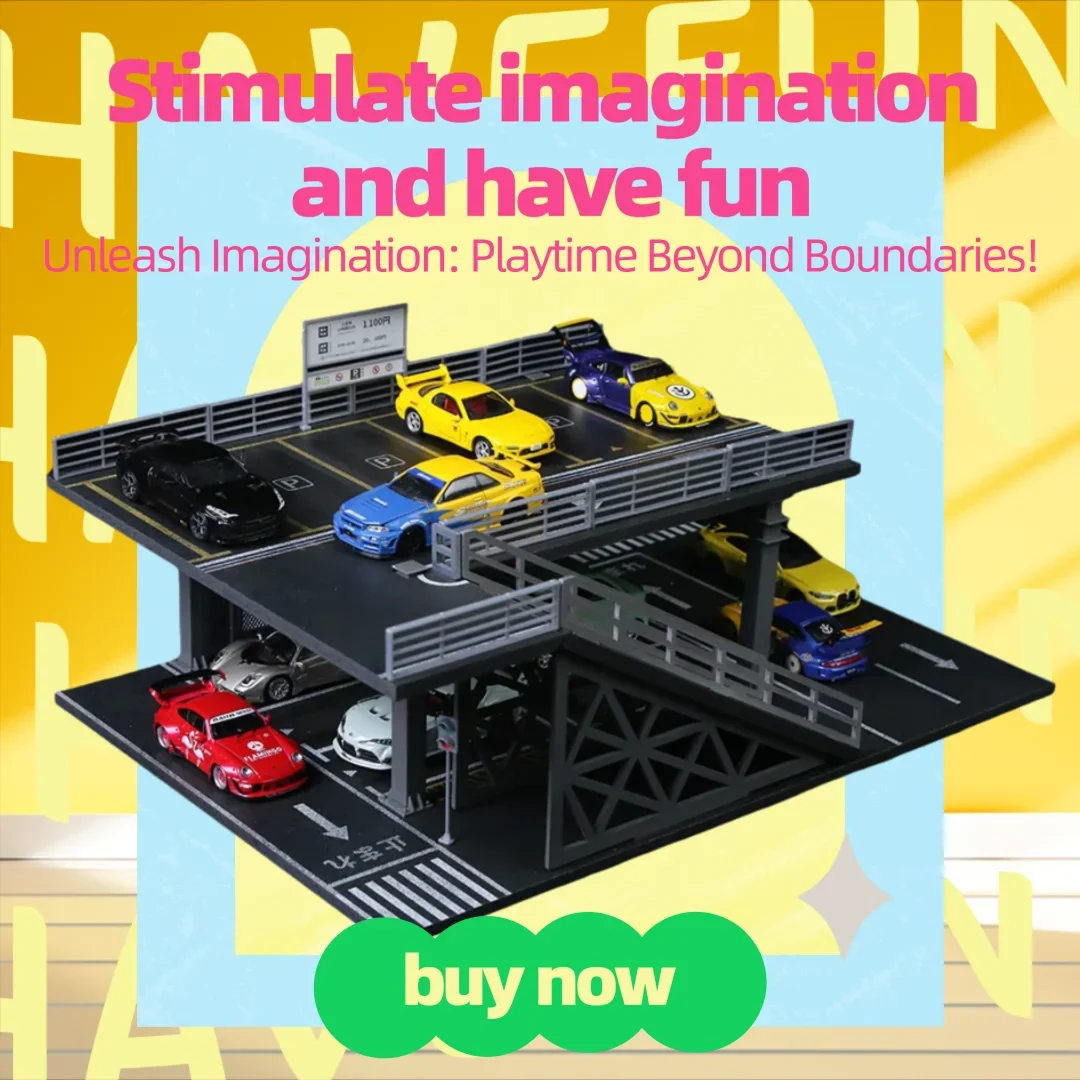 

More Art 1/64 Steel Frame Structure Platform Scene Model G/H, Parking Lot Diorama for Display Collection Gifts for Boys