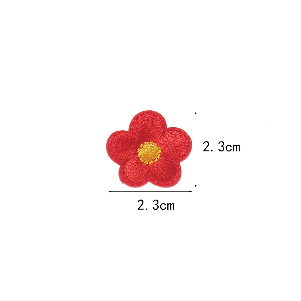 10pcs Small Flower Patches Iron On Embroidered Clothes Applique Diy Bag Hat Shoes Motif Stripes Clothes Accessories Badge