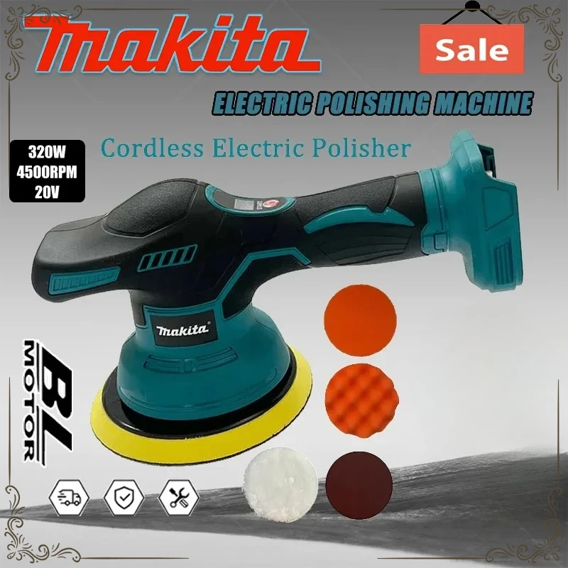 

Беспроводная полировальная машинка Makita с цифровым дисплеем, 8 скоростей, электрическая полировальная машина для авто, инструмент для воскования и полировки автомобилей