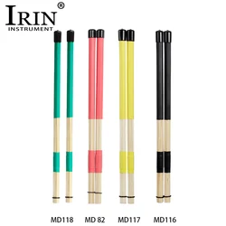 IRIN 1 Pair Maple Drum Brush 40CM Jazz Drumsticks Rods Percussion Instrument Drum Parts Accessories Red/Green/Yellow/Black