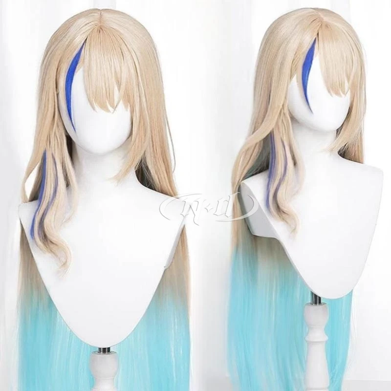 

ND Honkai Star Rail Cosplay Wig Serval Cosplay Long Light Yellow Hair Wig Heat Resistant Synthetic for Comic Con Coser Christmas