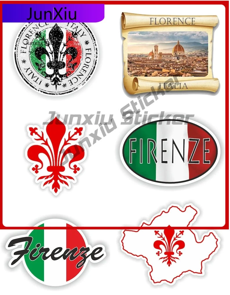 

Florence Firenze Italy Flag Vinyl Stickers Occlusion Scratch Exterior Camping Logo Sticker For Car Decoration 500 Motorcycle Suv