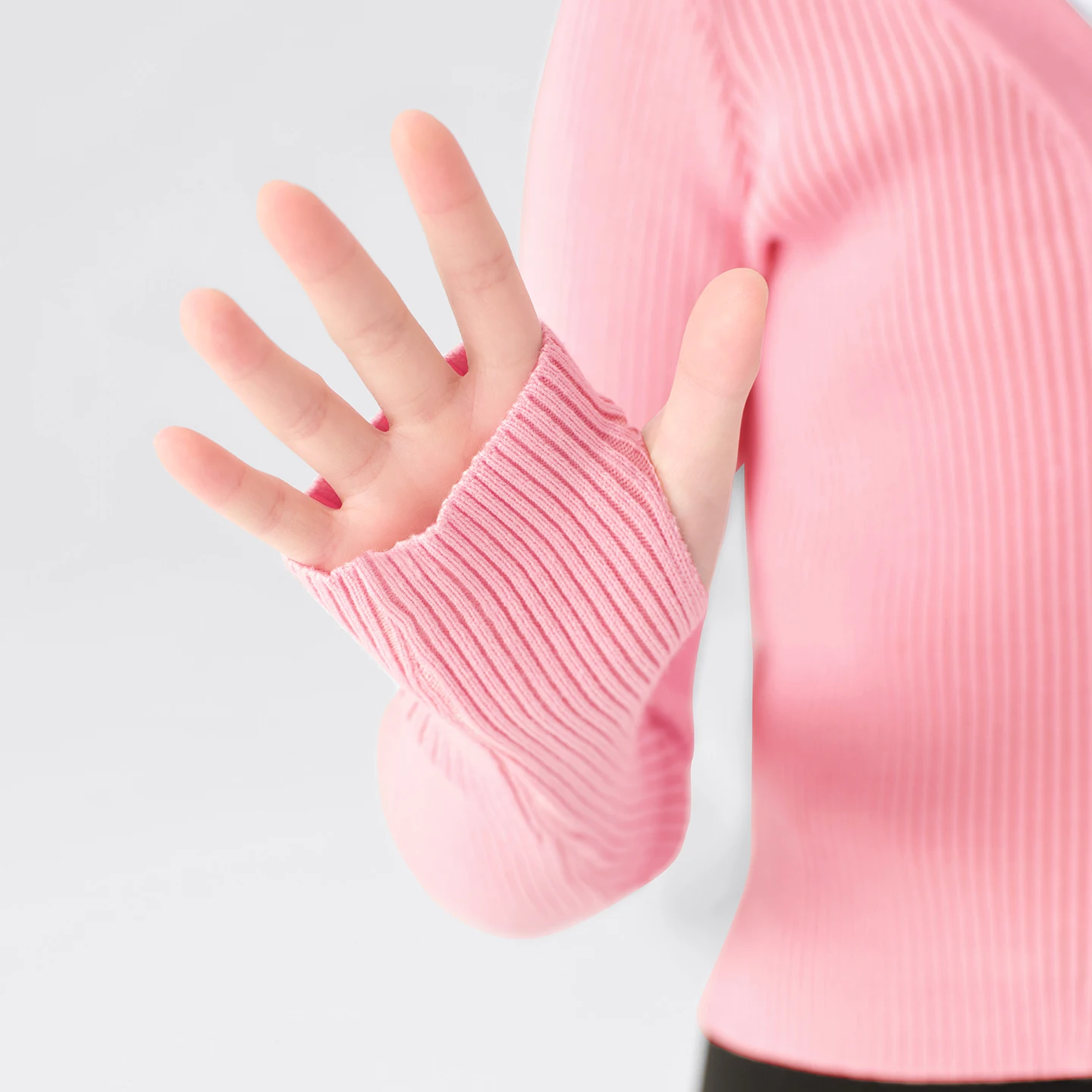 Danssweater met rits voor meisjes, wintergebreid vest voor kinderen, warme oefenpullover bovenkleding voor meisjes