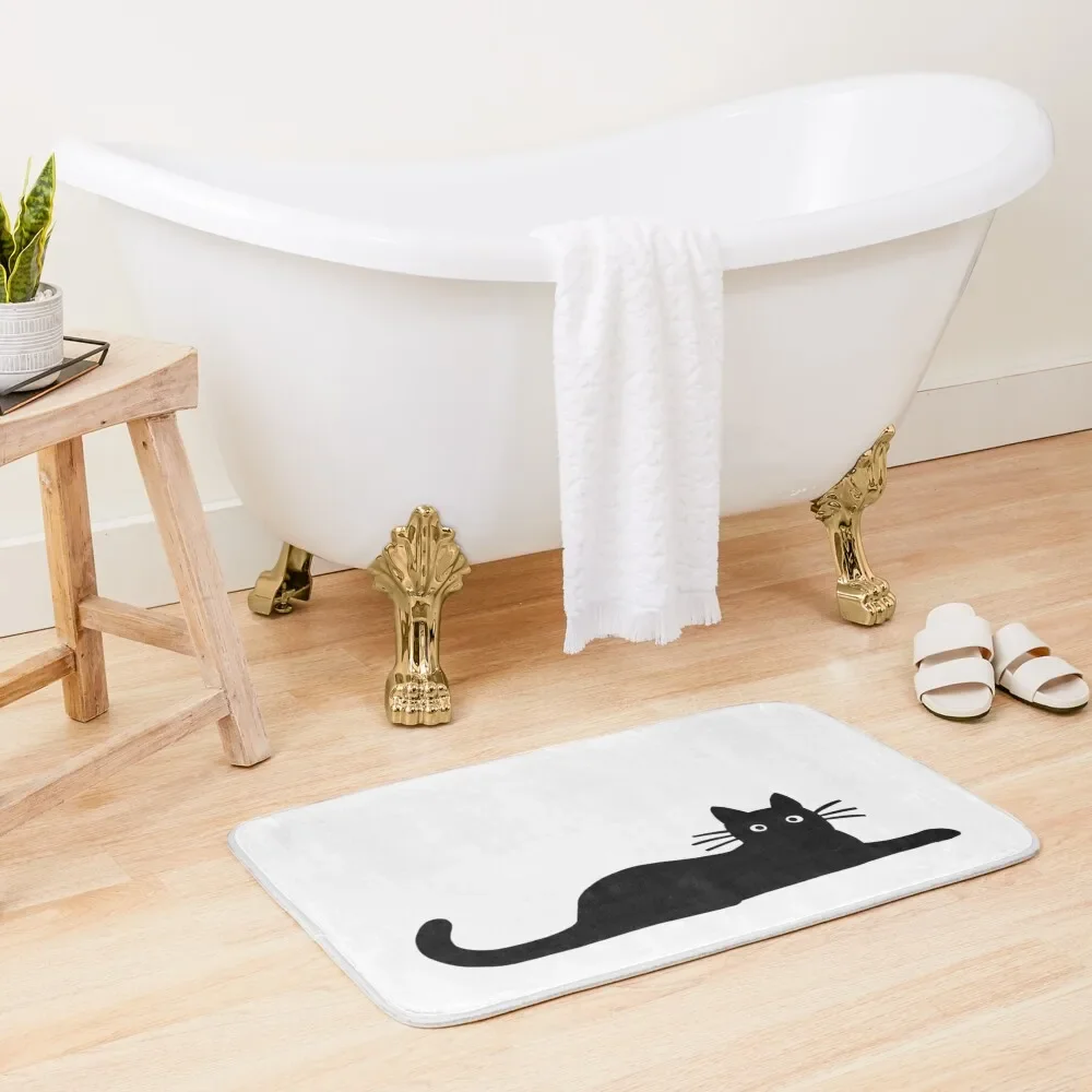 

Black Cat Bath Mat Toilet Accessories Bathroom Living Room Rug Bathroom Accessories Sets Luxury Mat