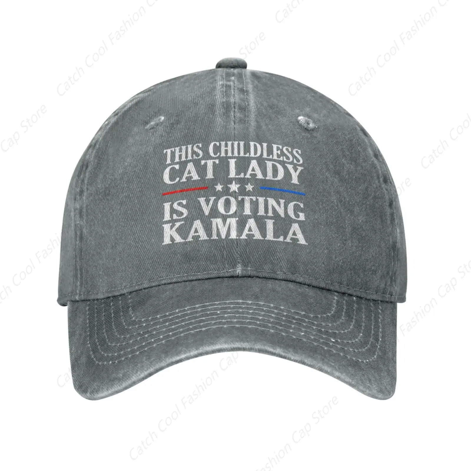 

This Childless Cat Lady is Voting Kamala Baseball Cap Vintage Unisex Style Washed Cotton Headwear Outdoor All Seasons Travel Hat