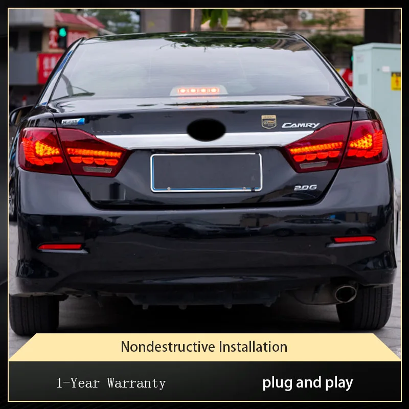 Taillight For Toyota Camry 2012 2013 2014 Upgrade LED Dragon Scale Style Design Signal Lamp Tool Reverse Accessories