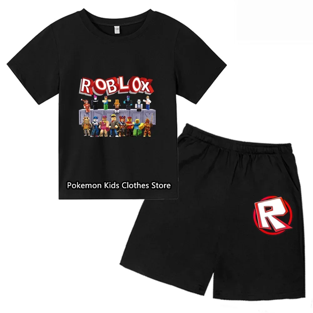 2023 Anime Sonic T-shirt Kids Gender-neutral Short Sleeve Cool T-shirt Fashion Street Boys and Girls Kids Street Top Set