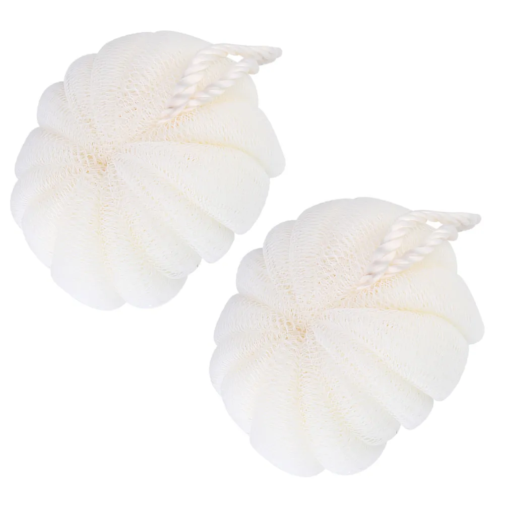 2Pcs Flower Petal Bath Ball Pe Material Shower Scrubber Effective Exfoliating Body Scrubber Easy Bubble Shower Sponge Loofahs