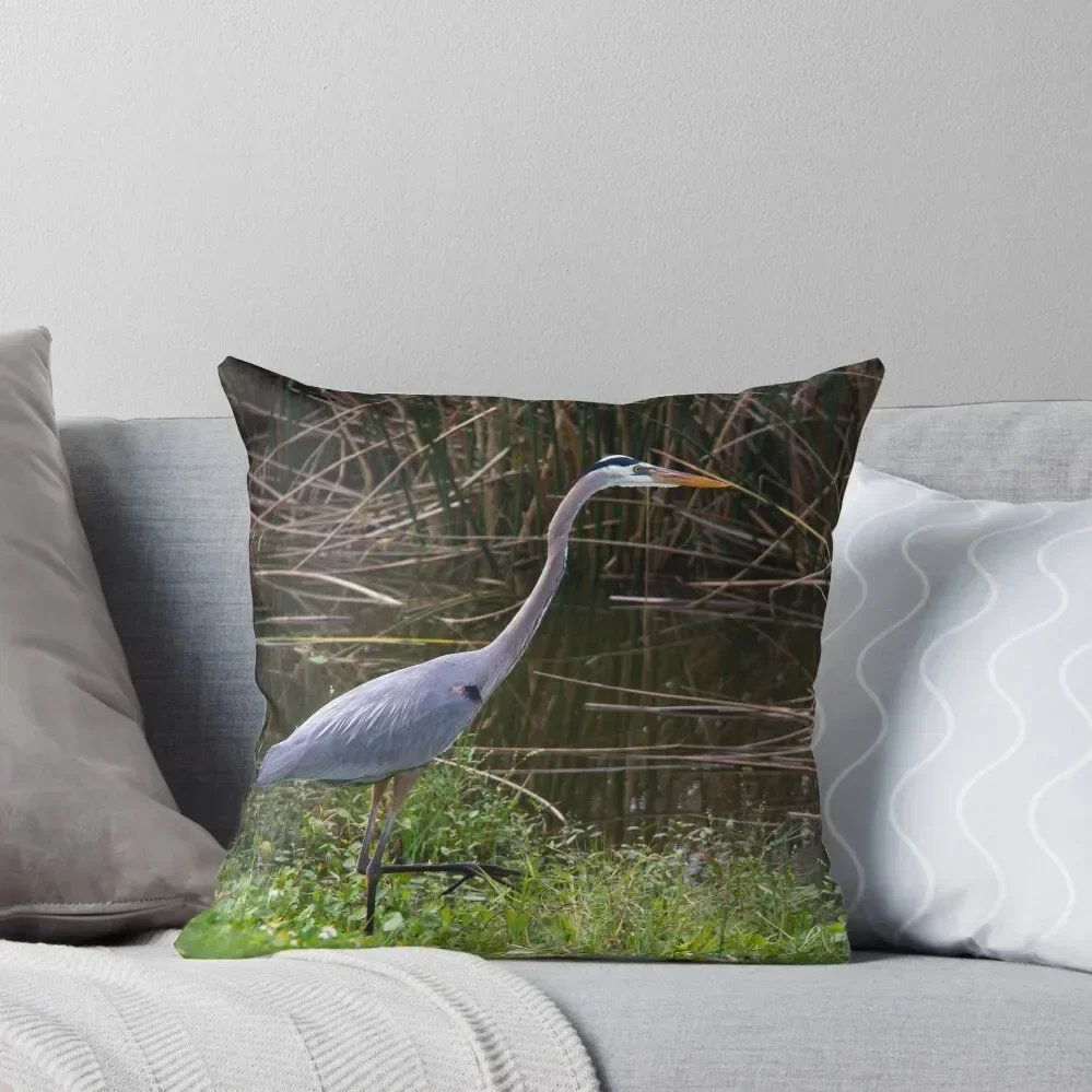 Blue Heron Florida Swamp Throw Pillow Sitting Cushion Decorative pillowcase pillow