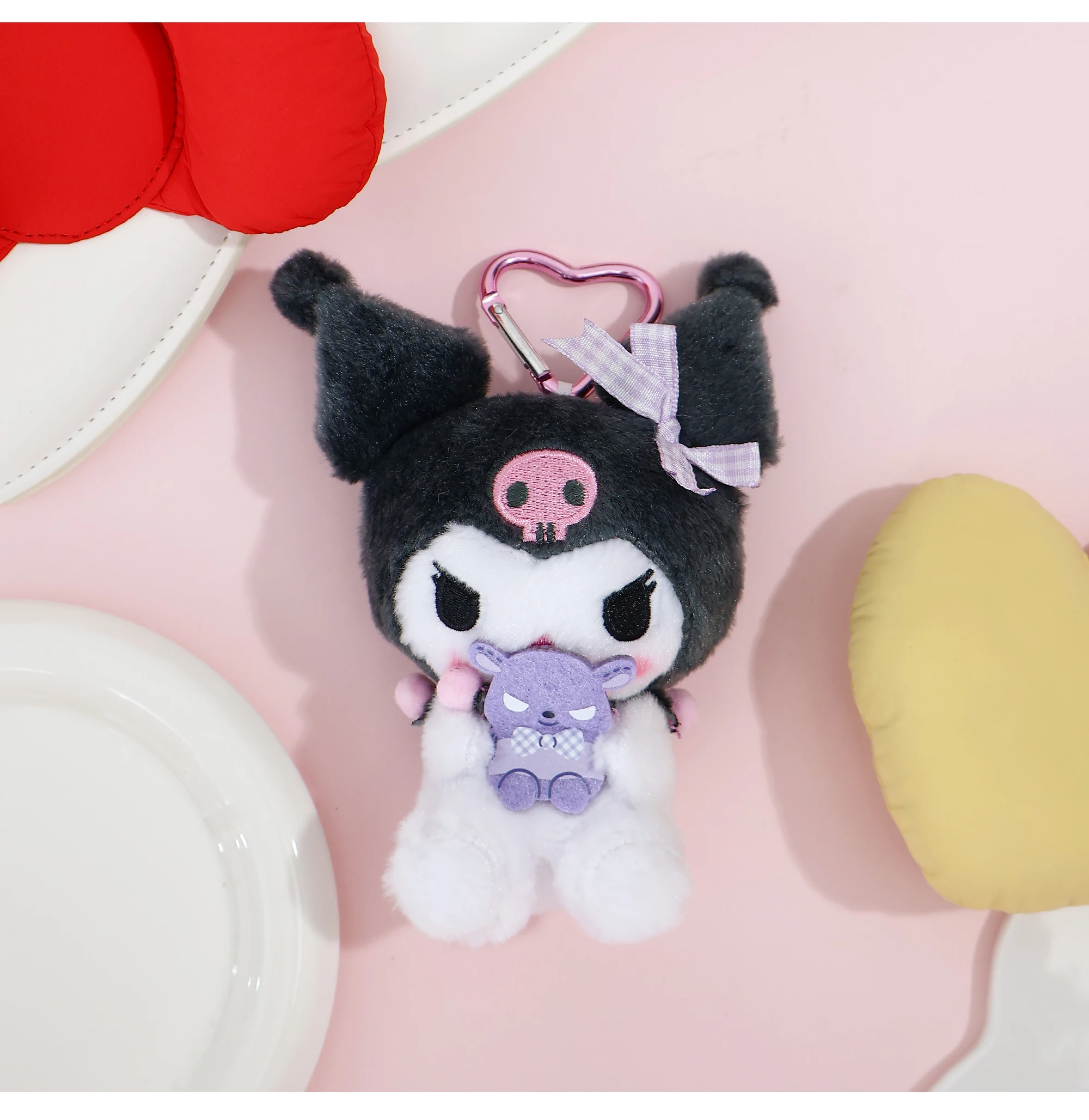 Original Sanrio Hello Kitty Kuromi Melody Pochacco Cinnamoroll Stofftier Anhänger Niedliche Plüschtiere Schlüsselanhänger Schlüsselanhänger Geburtstagsgeschenk – Detail 11