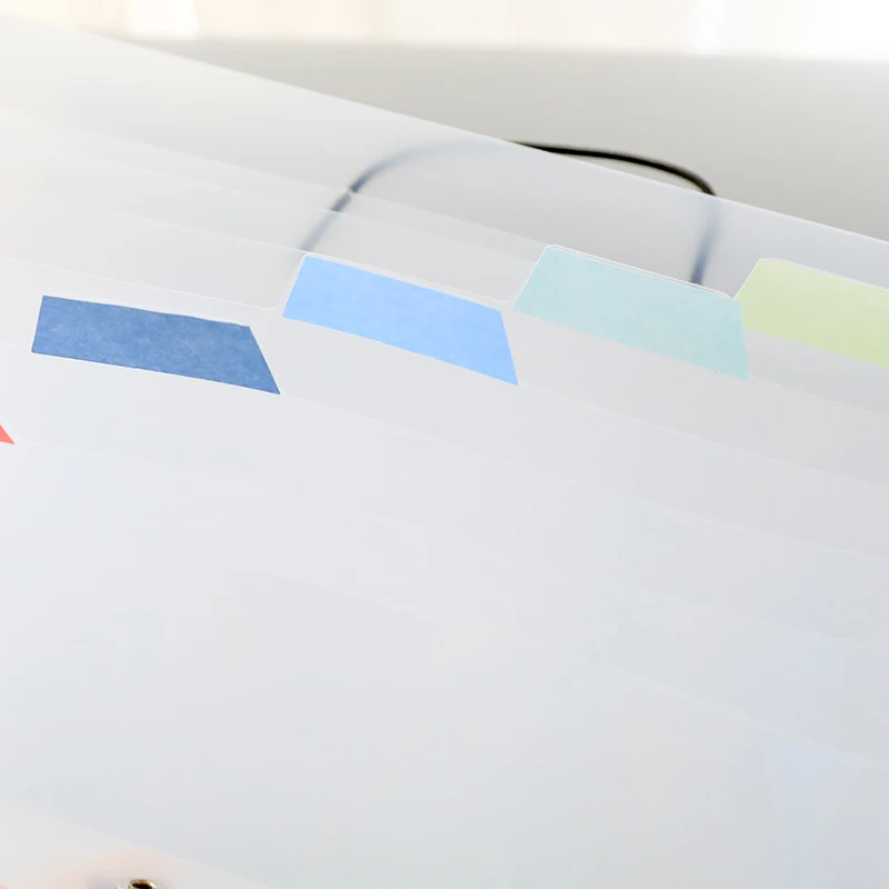 8 طبقة مجلد مستندات A4 متعددة الوظائف حقيبة ملفات مشبك تخزين حزمة PP شفافة مطاطا محفظة جيب مكتب الملحقات