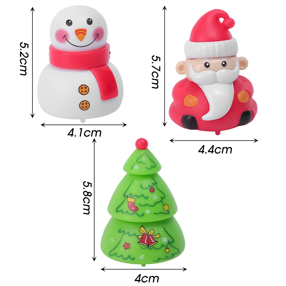 1/2pcs Children's Christmas Mini Inertia Pull-back Toys Cartoon Snowman Santa Claus Car Model Toys Interactive Game Props Gift