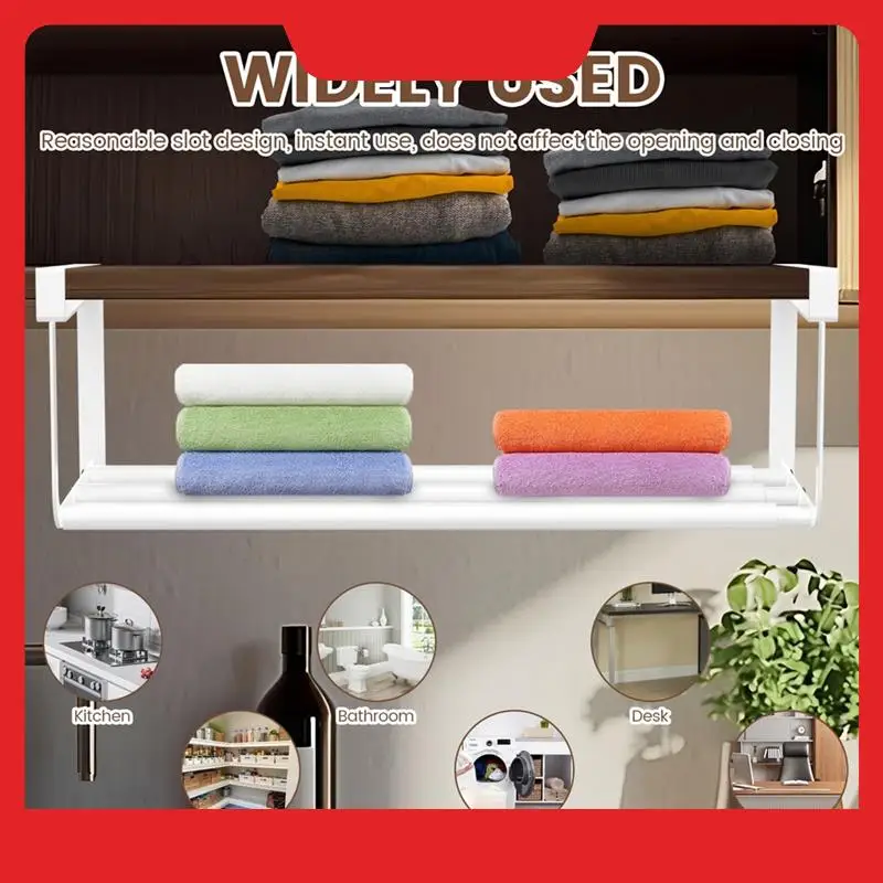 رف أحذية معلق قابل للتوسيع، رف أحذية قابل للسحب، معلق تحت الرف للتخزين والتنظيم، حامل قابل للتعديل