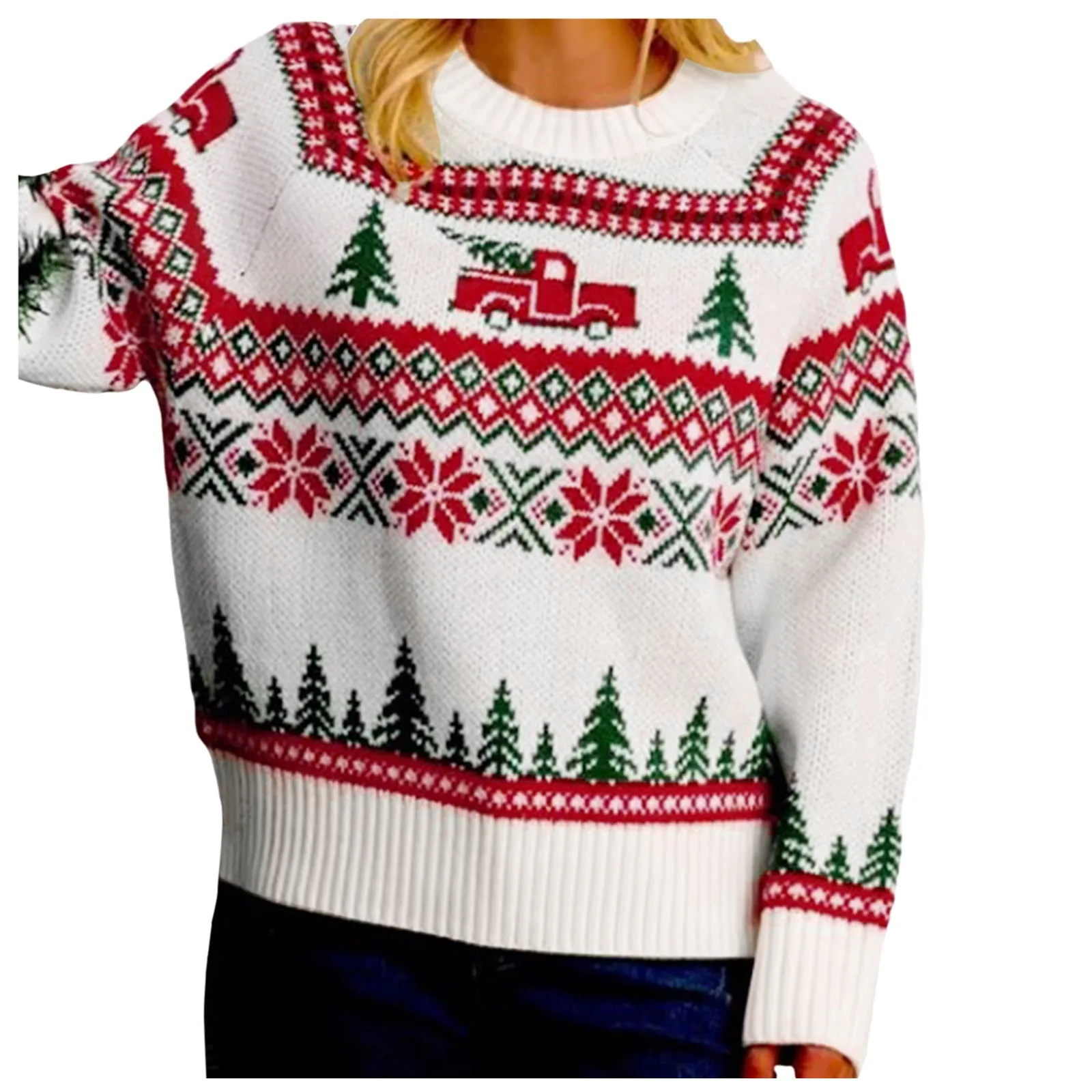 Christmas Knitted Sweater For Women Fall Winter Sweater for Women Fitted Sweaters Casual Fashion Womens Sweaters Lightweight