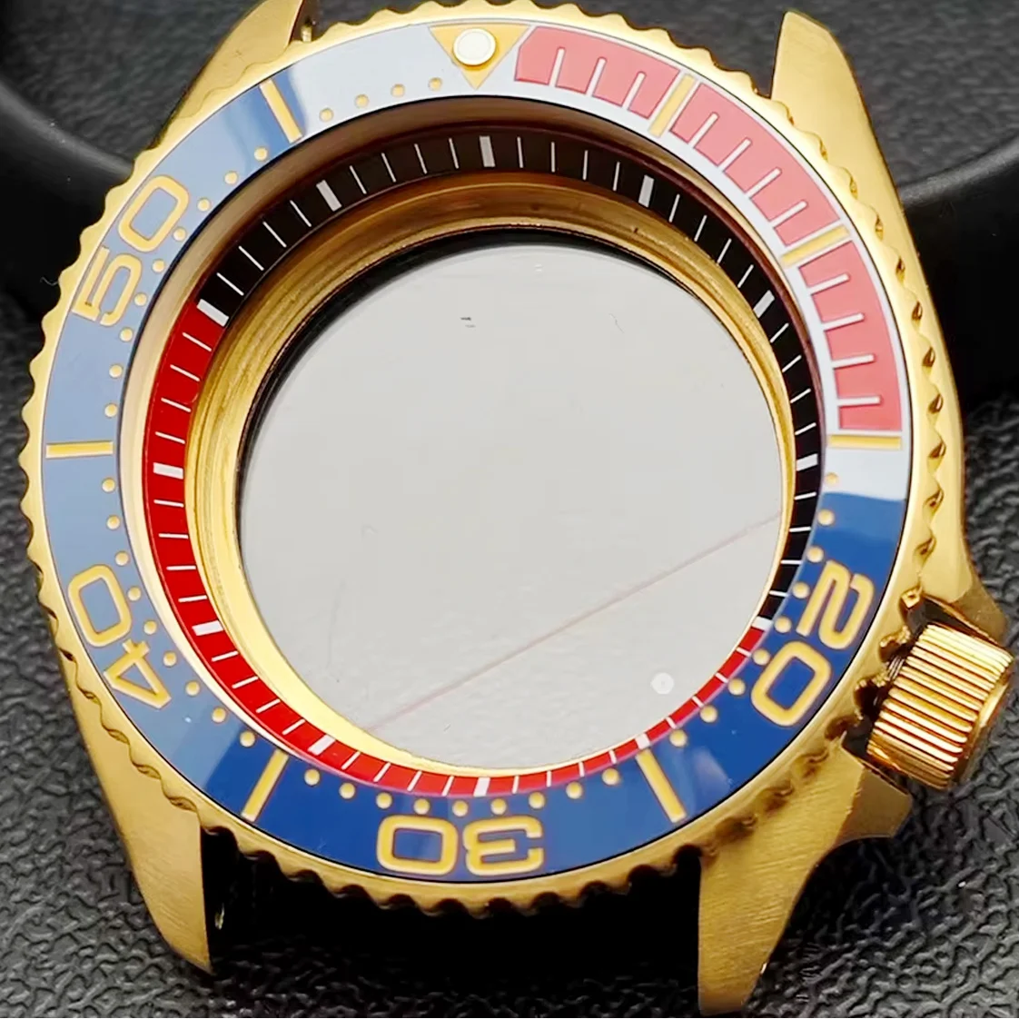 

NH35 case High Quality 42mm Watches Gold Steel Case FIT NH34 NH35 NH36 Movement Watch Box Sapphire Glass Bezel Watch