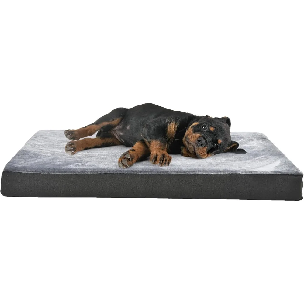 

This Dog Bed Features Cooling Gel Memory Foam, A Non-slip Bottom, and Is Machine Washable