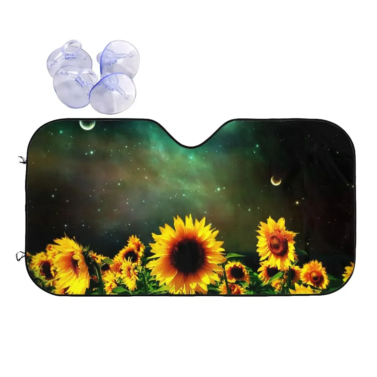 Fantasy Sunflower Sunshade Windscreen Floral Fold-up Car Front Windshield 70x130cm Sunshade Visor Heat Reflector